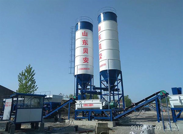 WDJ600型二次攪拌穩定土拌合站(中間皮帶式)宿遷工地